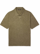 Loro Piana - Silk, Cashmere and Linen-Blend Polo Shirt - Green
