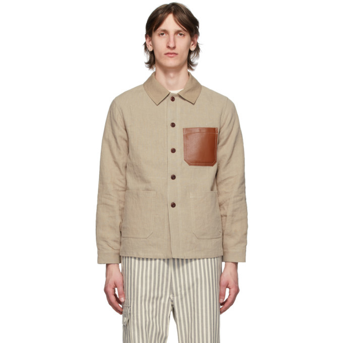 Photo: Junya Watanabe Beige Linen Patched Jacket