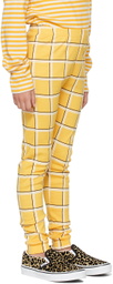 Mini Rodini Kids Yellow Check Leggings