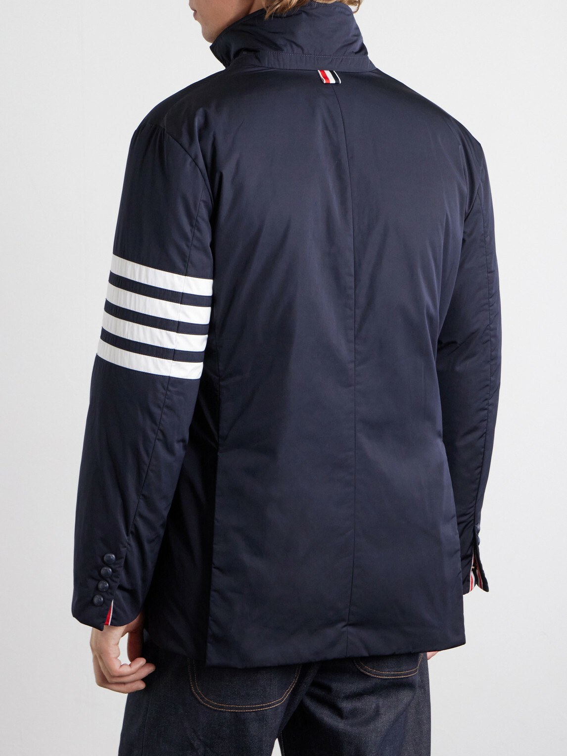 Thom Browne - Striped Shell Down Jacket - Blue