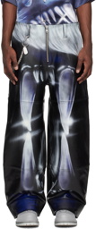 Gerrit Jacob SSENSE Exclusive Black & Blue Leather Pants