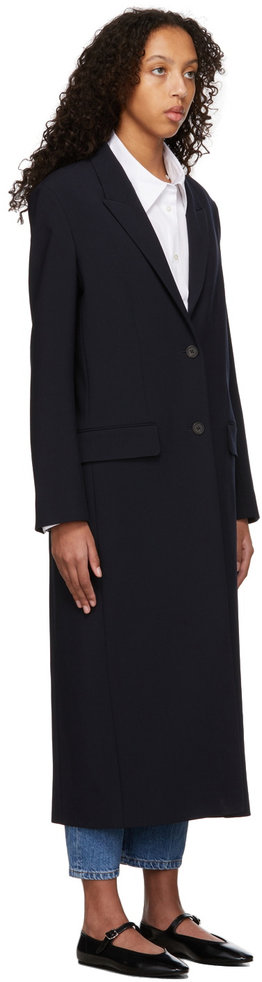 The Row Navy Wool Dustova Coat The Row