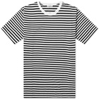 Nanamica Men's COOLMAX Stripe T-Shirt in Black/White