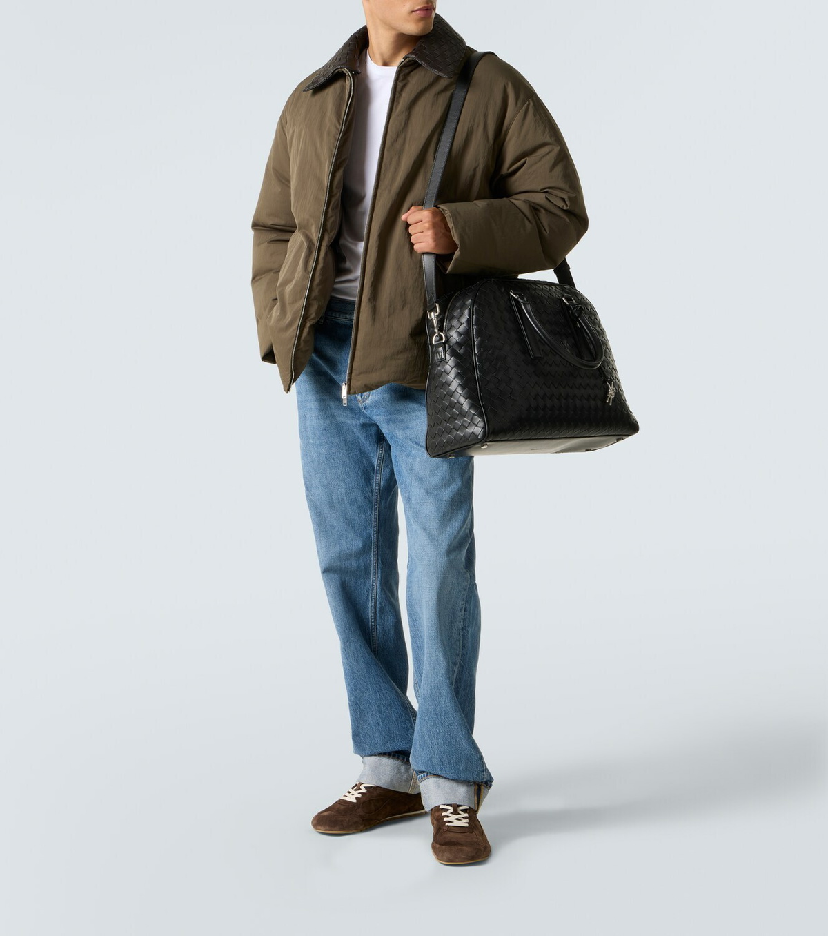 Bottega Veneta Getaway Intrecciato leather duffel bag