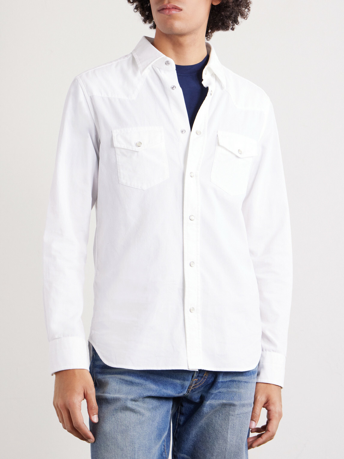 TOM FORD - Cotton-Corduroy Shirt - White