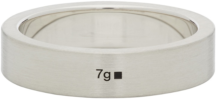 Photo: Le Gramme Silver Brushed 'Le 7 Grammes' Ribbon Ring