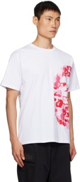 BAPE White ABC Camo Side Big Ape Head T-Shirt