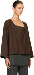 BAMBOU ROGER KWONG Brown Cotton Blouse