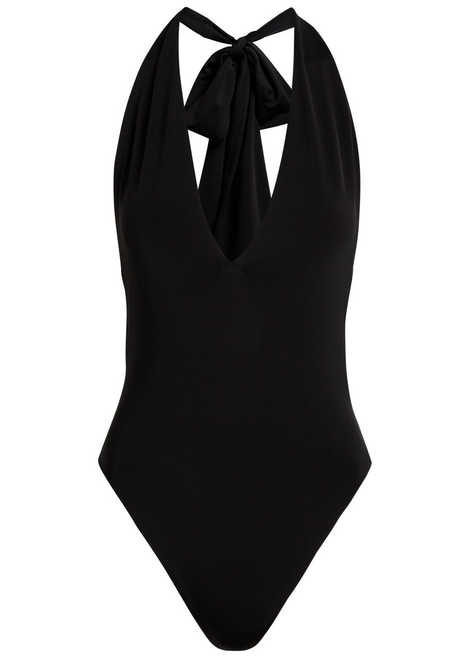 Alice + Olivia Pippa Stretch-jersey Bodysuit Black