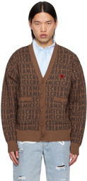 ICECREAM Brown Text Cardigan