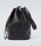 Miu Miu Logo leather bucket bag