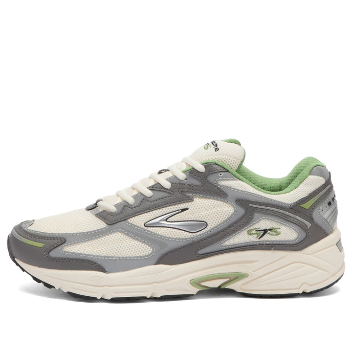 Photo: Brooks Men's Adrenaline GTS 4 Sneaker in White/Black/Green