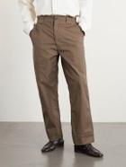 Margaret Howell - Tapered Cotton-Blend Canvas Trousers - Green
