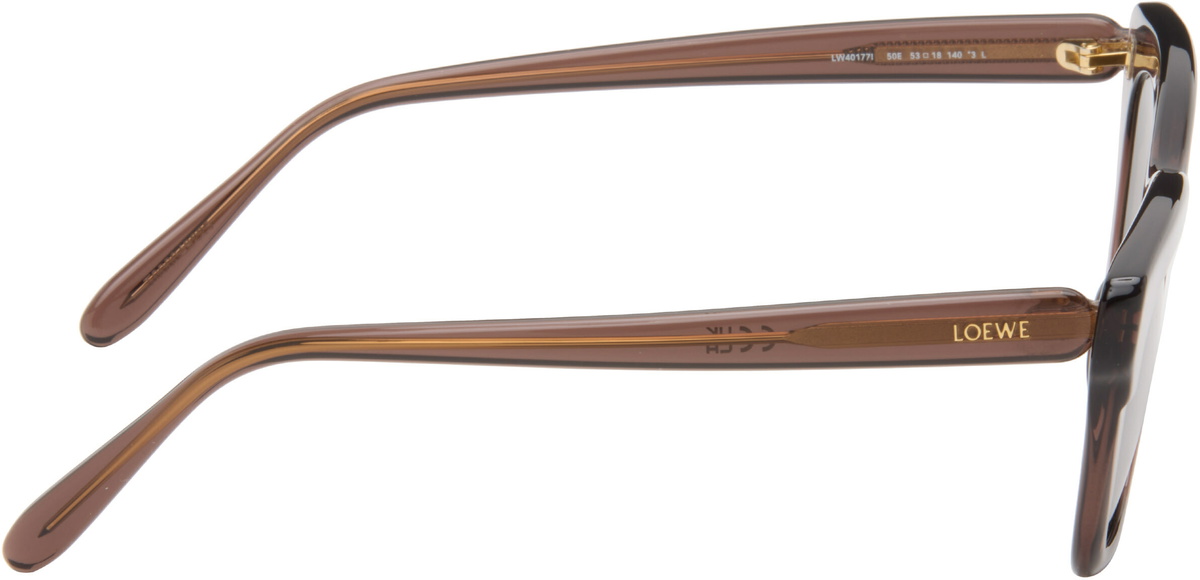 LOEWE Brown Slim Rectangle Sunglasses