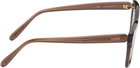 LOEWE Brown Slim Rectangle Sunglasses