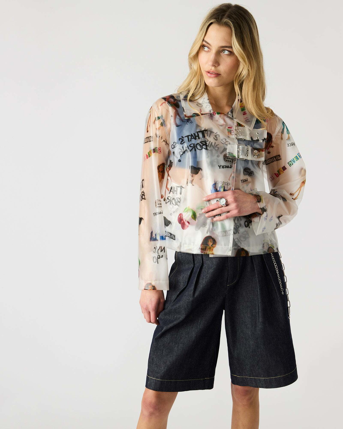 Steve Madden Tove Long Sleeve Top in Multicolor