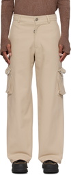 Charlie Constantinou Beige Multi Pocket Cargo Pants