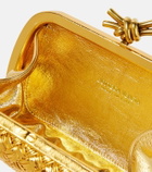 Bottega Veneta - Knot metallic leather clutch