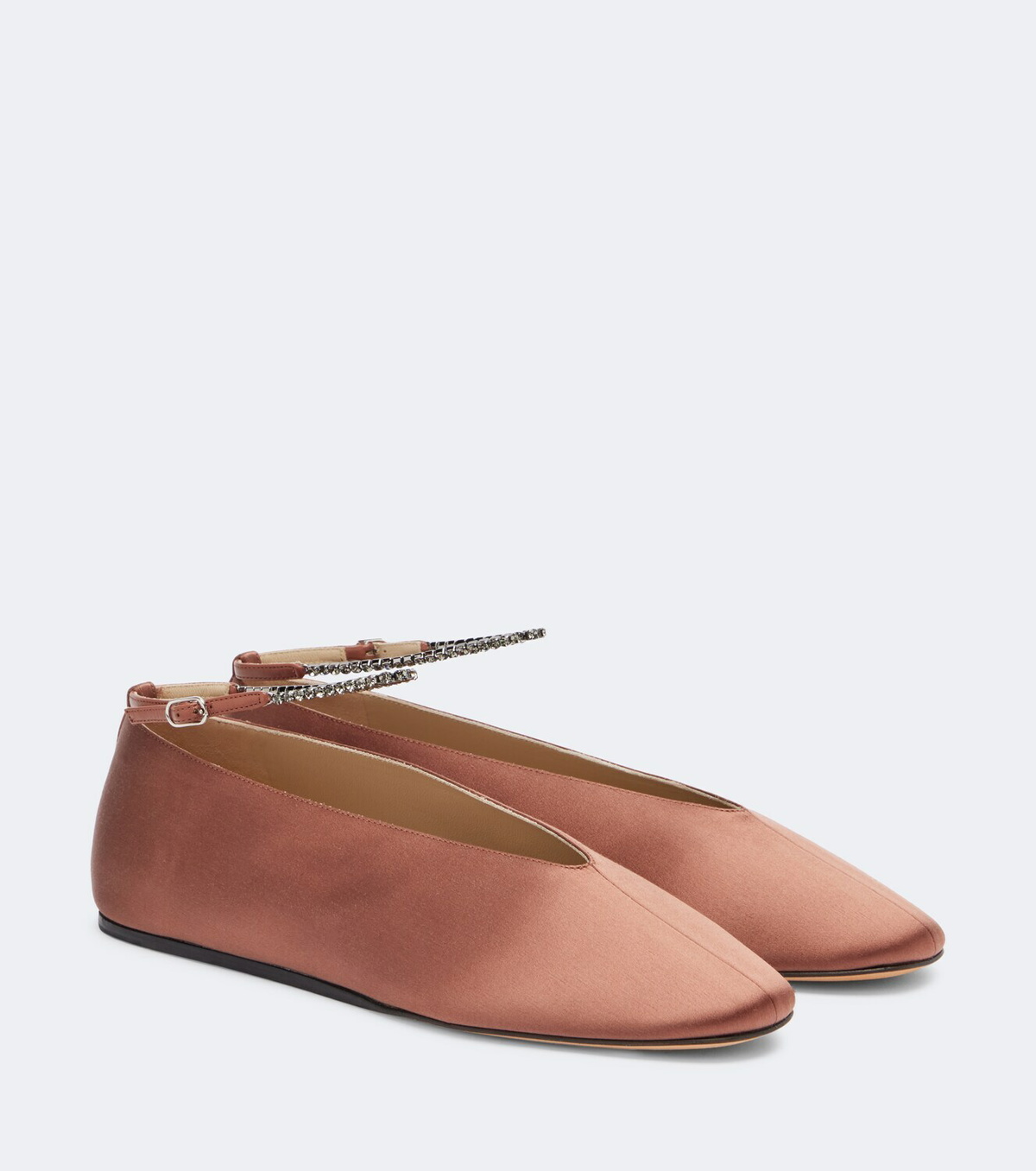 Le Monde Béryl Olympia embellished satin ballet flats