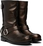 Stefan Cooke Brown Pegasus Biker Boots