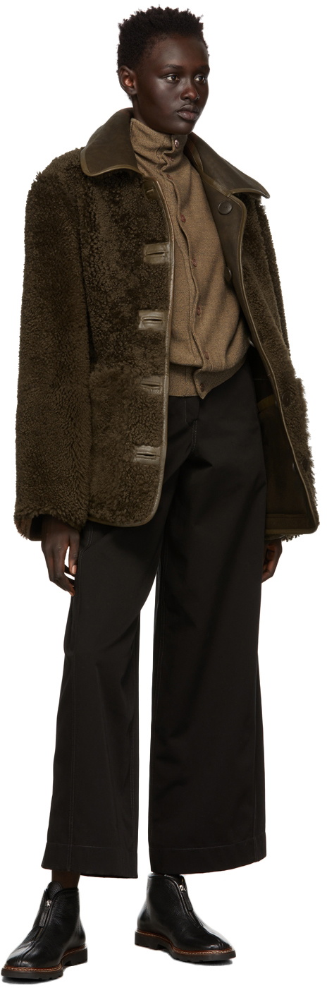 Lemaire Reversible Brown Leather Jacket
