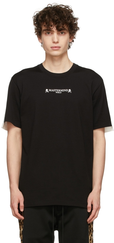 Photo: MASTERMIND WORLD Black & White Two-Color T-Shirt