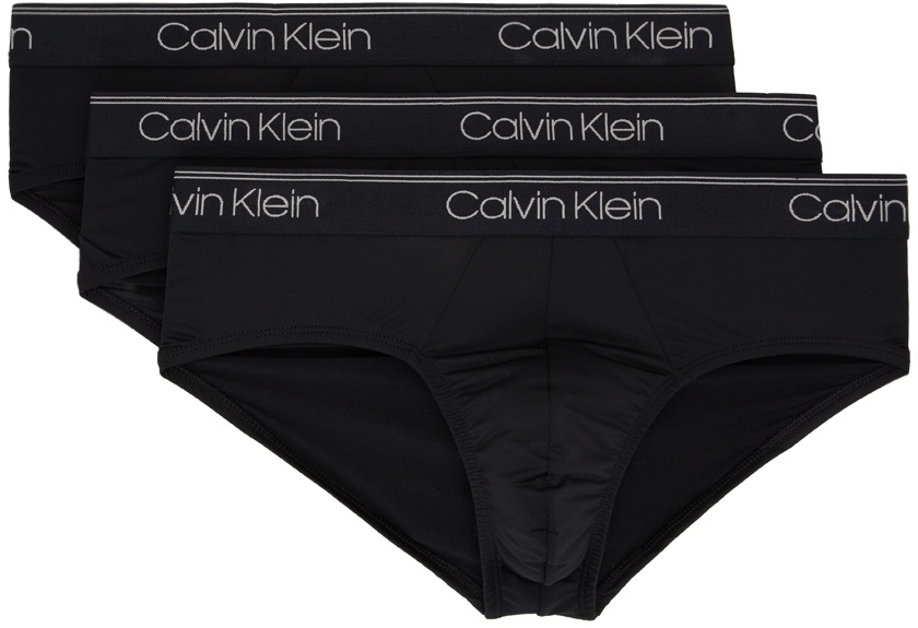 Photo: Calvin Klein Underwear Three-Pack Black Briefs