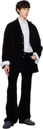 Bally Black Flared Corduroy Trousers
