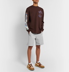 Acne Studios - Fort Slim-Fit Mélange Fleece-Back Cotton-Blend Jersey Shorts - Gray