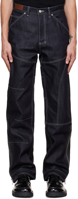 Photo: Andersson Bell Black Zipper Wide-Leg Jeans