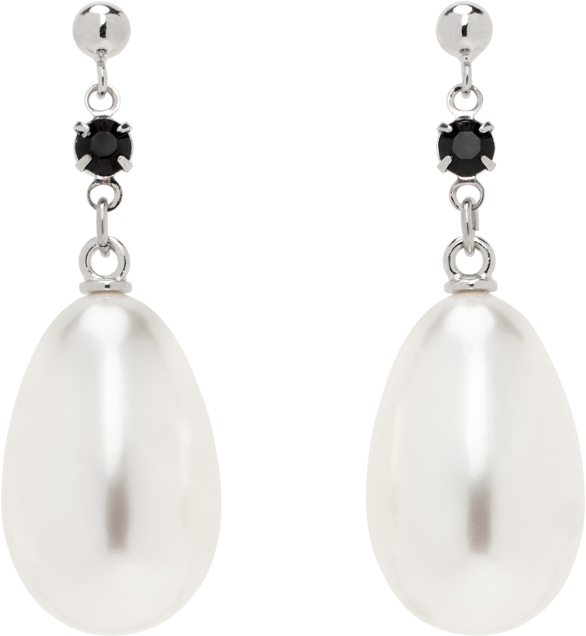 KIMHĒKIM Silver Pearl Earrings