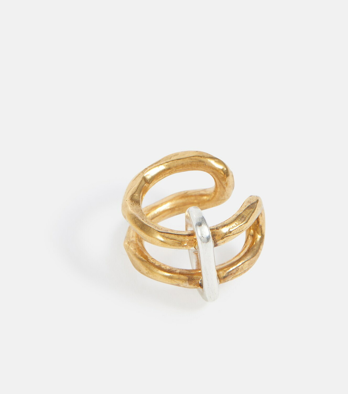 Alighieri - The Sun Salutations 24kt gold-plated bronze and silver single ear cuff