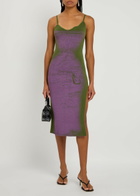 PH5 Flash Light Reflective Stretch-knit Midi Dress Lilac