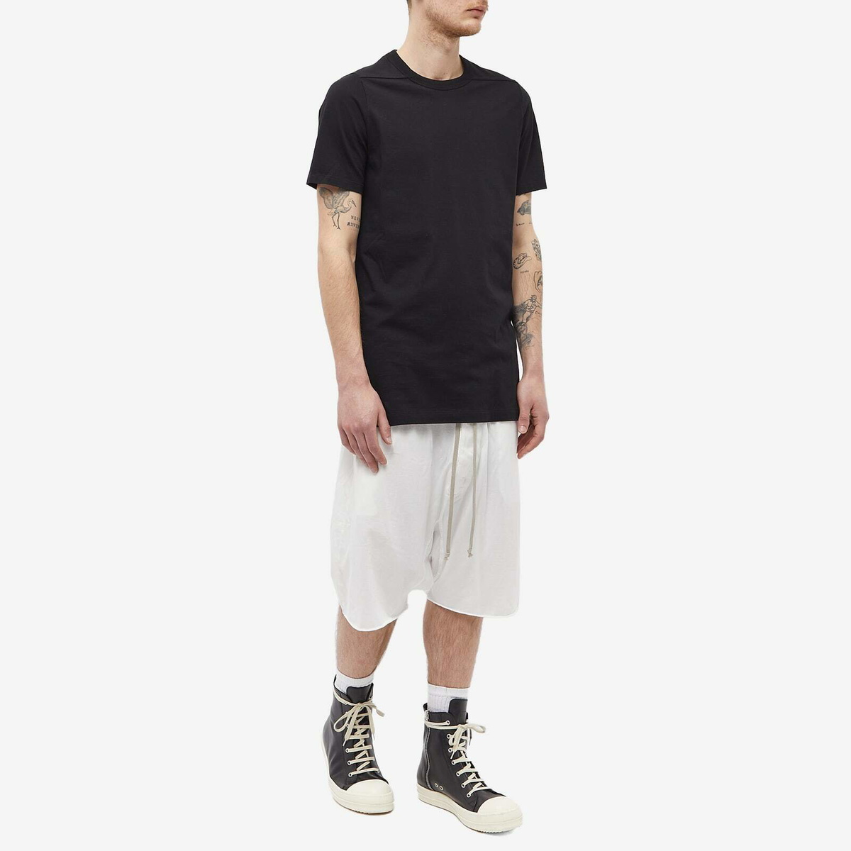 Rick Owens DRKSHDW PODS MILK サイズS Rick Owens DRKSHDW Men's Drawstring Pods Short in Milk Rick