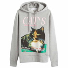 JW Anderson Women's Cat Print Hoodie in Mid Grey Melange