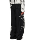 Y-3 Black Chito Edition Graphic Wide Wool Trousers