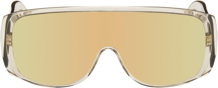 Photo: MM6 Maison Margiela Yellow Mask Sunglasses