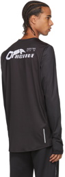Off-White Black & Orange Active Logo Thumbhole Long Sleeve T-Shirt