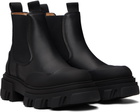 GANNI Black Cleated Low Chelsea Boots