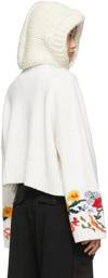 JW Anderson Off-White Wool Knitted Snood
