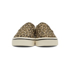 R13 Tan Leopard Slip-On Sneakers