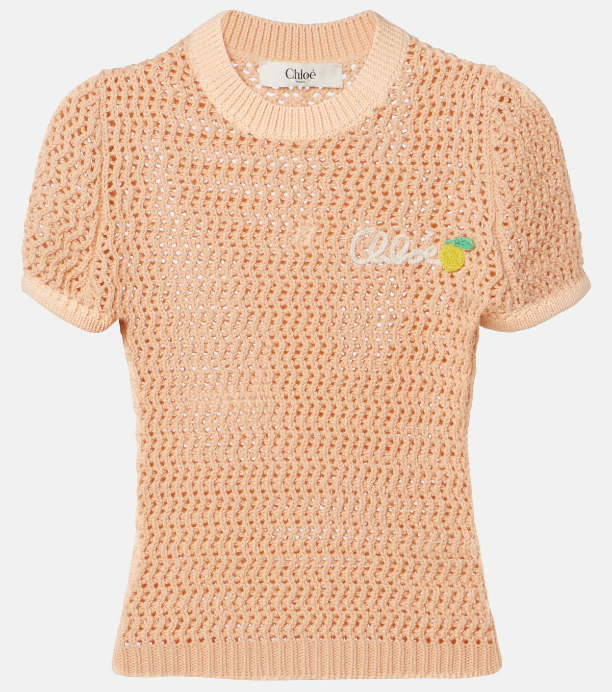 Chloé Crocheted cotton top