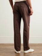 Paul Smith - Straight-Leg Cotton and Linen-Blend Trousers - Brown