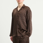 SKIMS Men's Sateen Sleep Set in Cocoa Heart Halfdrop