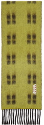 Marni Brown & Green Square Motif Scarf