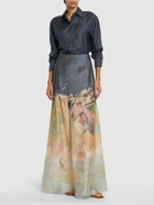 ZIMMERMANN - Lyrical Printed Silk Midi Skirt