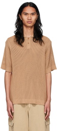 ANDREĀDAMO SSENSE Exclusive Brown Viscose Polo