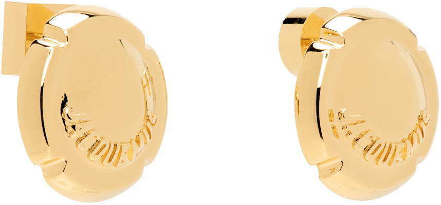JACQUEMUS Gold Les Sculptures 'Les Festiva' Earrings Jacquemus