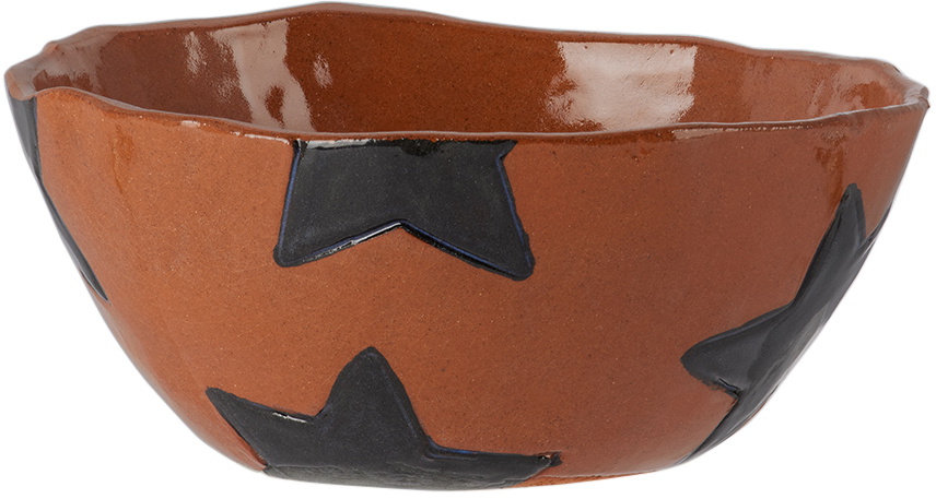 Harlie Brown Studio SSENSE Exclusive Black Stars Delight Cereal Bowl