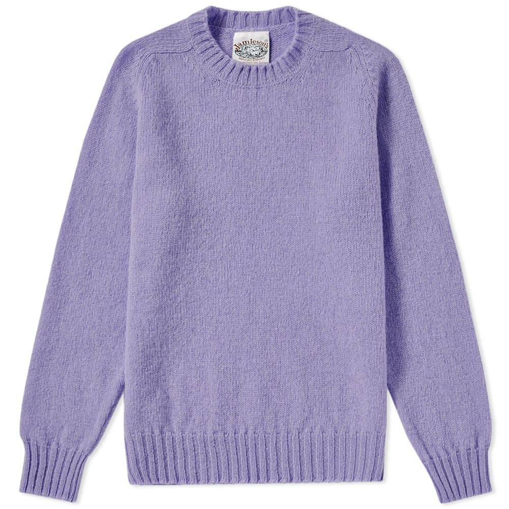 Jamieson's : Brushed Wool Crewneck Knit : Ice Blue